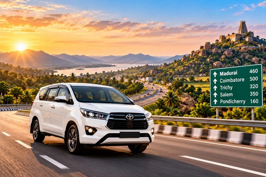 Outstation taxi Chennai for long-distance travel - Selva Drop Taxi